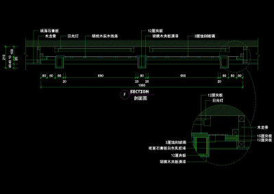 玻璃节点cad图纸