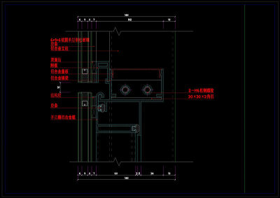 玻璃幕墙大样cad图纸