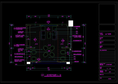 二层书吧平面图cad素材