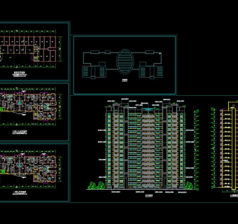 高层住宅楼方案cad图纸