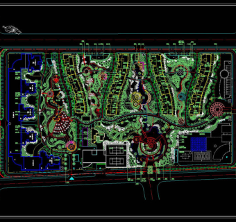 综合小区cad景观素材