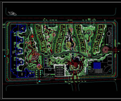 综合小区cad景观素材
