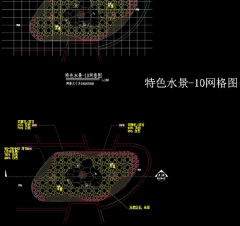 喷泉cad景观图素材