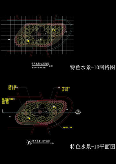 喷泉cad景观图素材