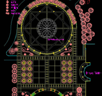 南川鼓楼坝广场cad图纸