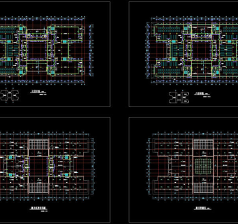 某大学图书馆cad图纸设计素材