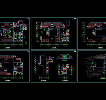 四川农大图书馆cad图纸