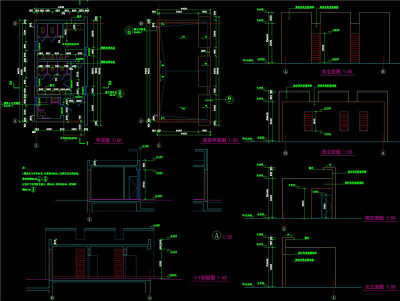 公共卫生间CAD图纸