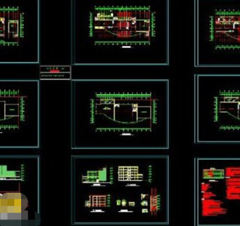 某市展览馆cad建筑施工工程图