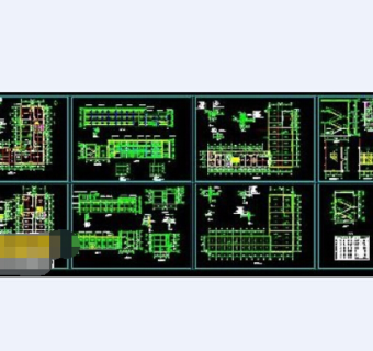 某实验室cad平面施工设计图纸