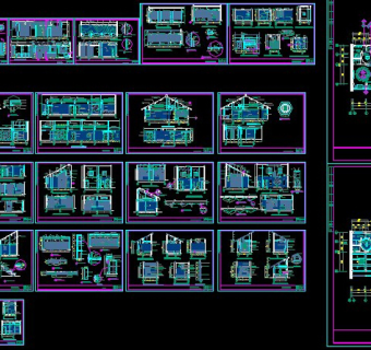 老北京经典中式餐厅建筑cad施工图