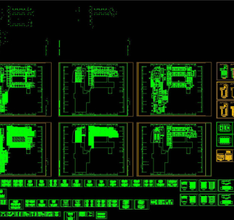 某现代度假酒店装修图CAD图纸
