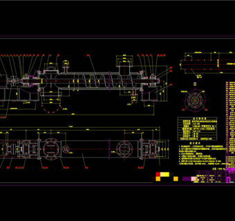 铝镁螺旋输送机CAD机械图纸
