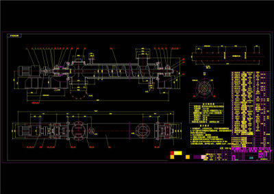 铝镁螺旋输送机CAD机械图纸