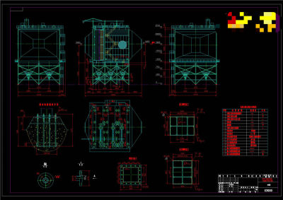 平米电除尘器图纸CAD机械图纸