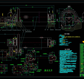 球磨机CAD机械图纸