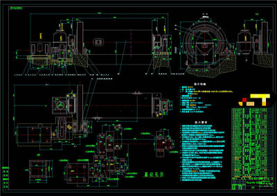 球磨机CAD机械图纸