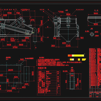 振动筛总图CAD机械图纸