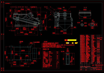 振动筛总图CAD机械图纸