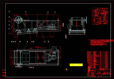 大型给料机设备CAD机械图纸
