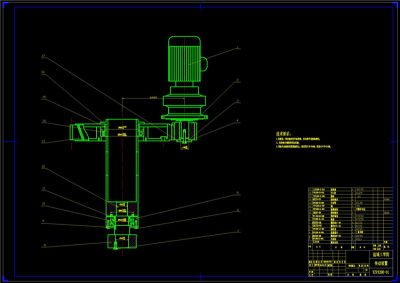 传动装置部装图cad机械工业图纸