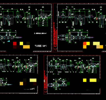 气动阀板CAD机械图纸