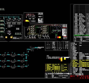 气力输灰工程系统图CAD机械图纸