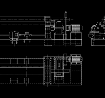机械式卷板机总图CAD机械图纸