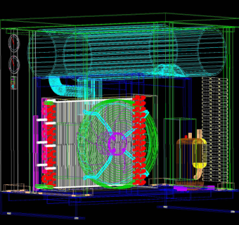 冷干机效果图CAD机械图纸