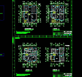 别墅施工图CAD图纸