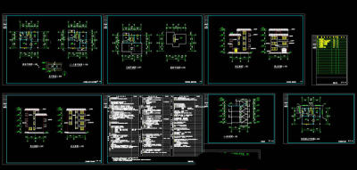 三层住宅整套施工图纸CAD图纸