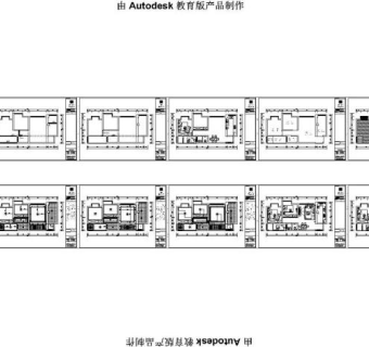 cad施工图地中海风春江花月