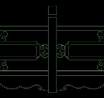 CAD室内设计施工图常用图块之栏杆