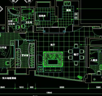 cad居室卧室全套图片