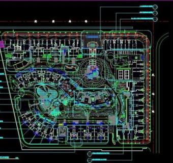 居住区cad平面规划图图片