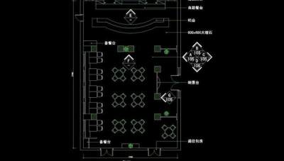 cad餐厅设计素材图片