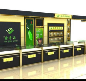 珠宝银楼商场专柜3d模型设计cad施工图图片