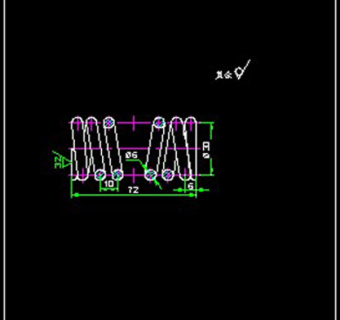 圆柱螺旋压缩弹簧CAD图纸