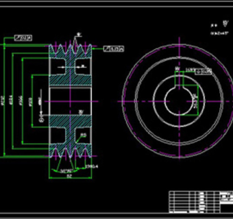 轮形飞轮CAD图纸