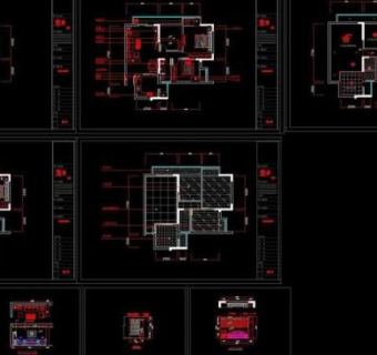 cad三房两厅家装图片