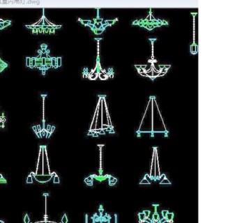 cad图库室内吊灯图片