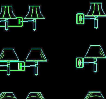 cad图库室内壁灯图片