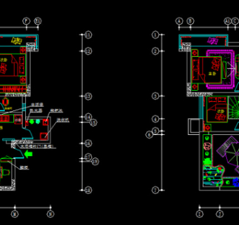 150平米小洋房室内装修设计CAD图