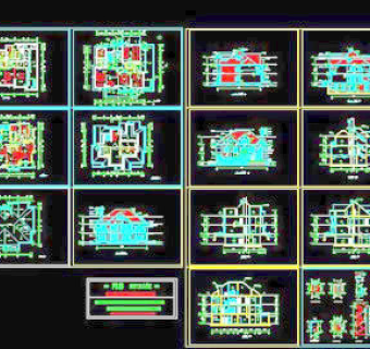 别墅常见设计类型CAD详图经典实例-1