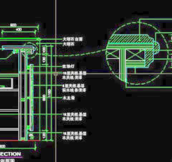吧台CAD详图、CAD娱乐空间图纸素材免费下载-9