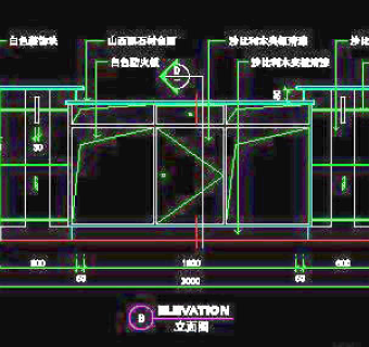 酒店迎宾台、餐饮类空间实例cad详图-11