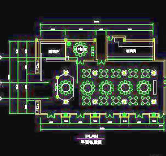 品餐饮类空间实例、风味餐厅cad详图素材免费下载-19