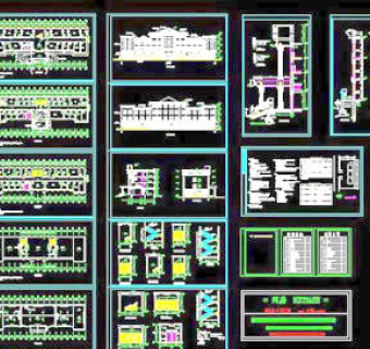四层办公楼全套CAD设计施工图纸