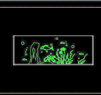 鱼缸CAD饰物陈设图纸素材2