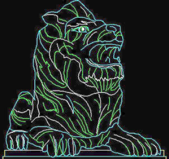 石狮子雕塑CAD饰物陈设图纸素材8